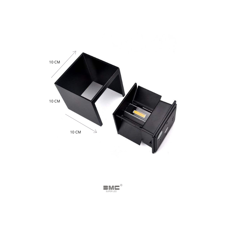 Aplique Pared  Externa Moderna Cuadrada