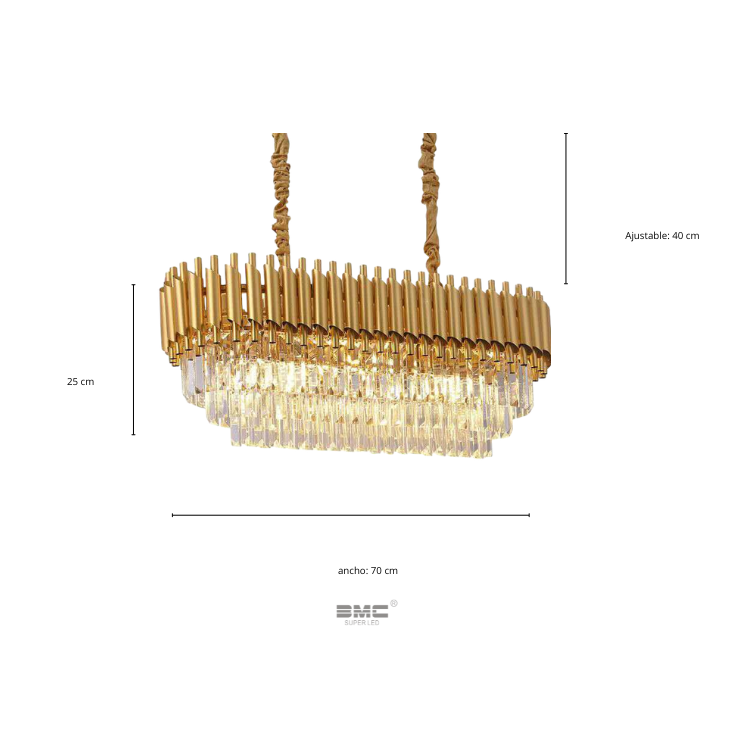 Lustre Cristal Dorado