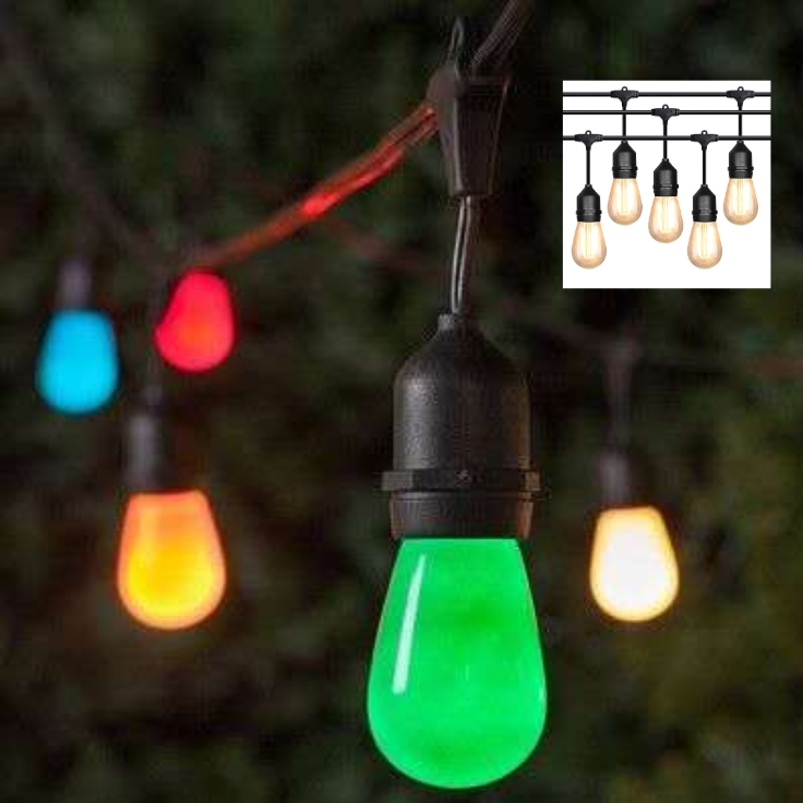 Guirnalda con lámpara colorida